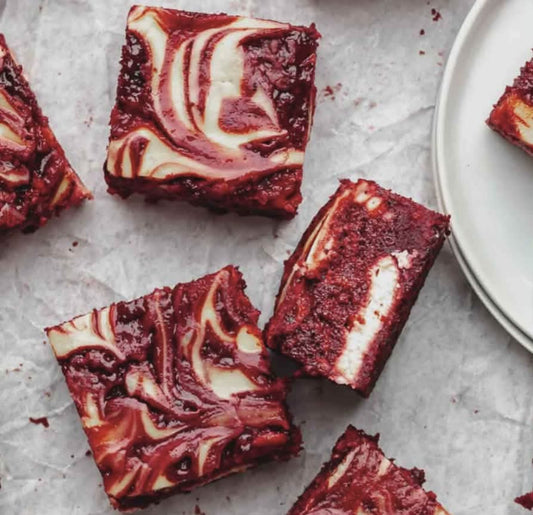 Red Velvet Cherry Cheesecake Brownies