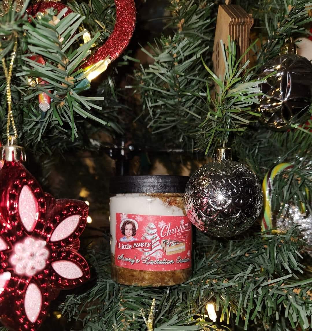 Christmas Tree Cake Jar