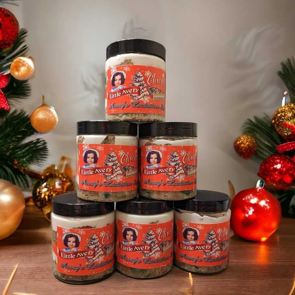 Christmas Tree Cake Jar