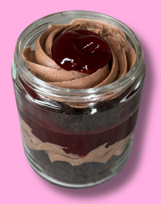 Boozy Chambord Cake Jars